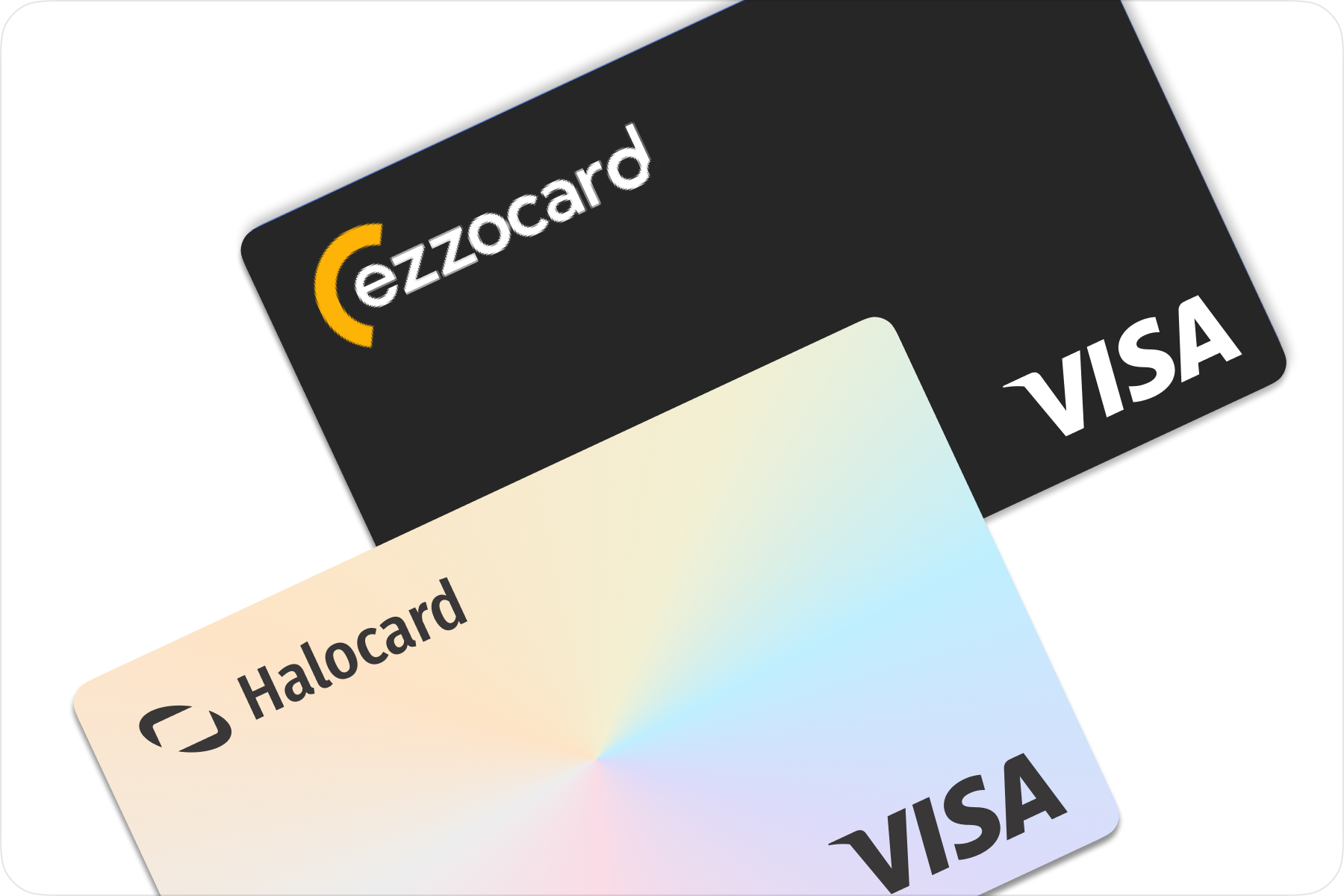 Ezzocard vs Halocard virtual card comparison showing fees, card type, and acceptance side by side